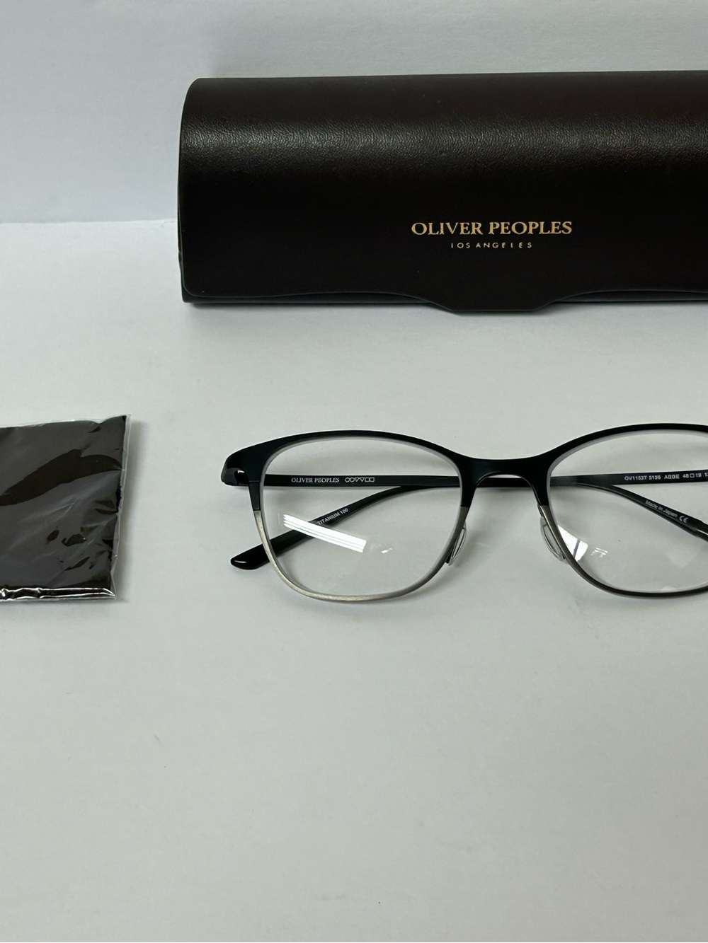Oliver Peoples titanium Black and Silver Gradient Eyeglasses